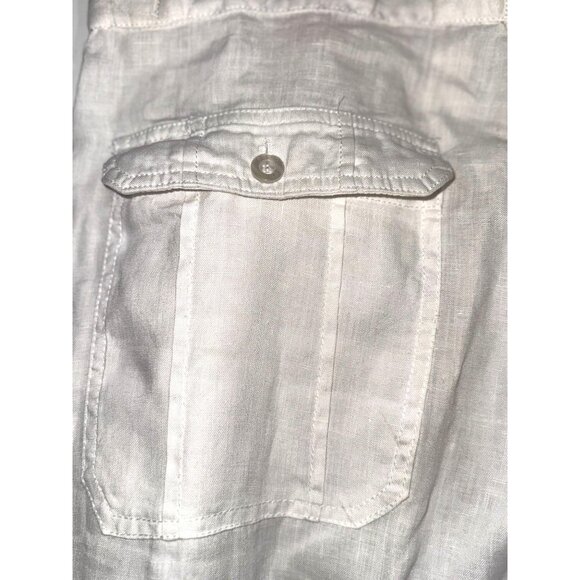 Mens White Linen Drawstring Beach Pants Relax Fit By Bohio XL - Picture 8 of 16